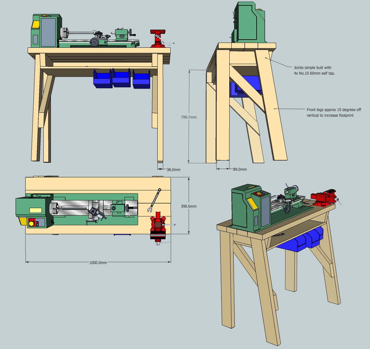 Homemade Wood Lathe Stand Plans